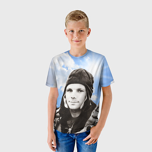 Детская футболка Летчик космонавт Юра Гагарин / 3D-принт – фото 3