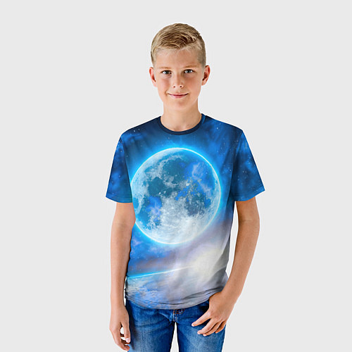 Детская футболка Планета сияет / 3D-принт – фото 3