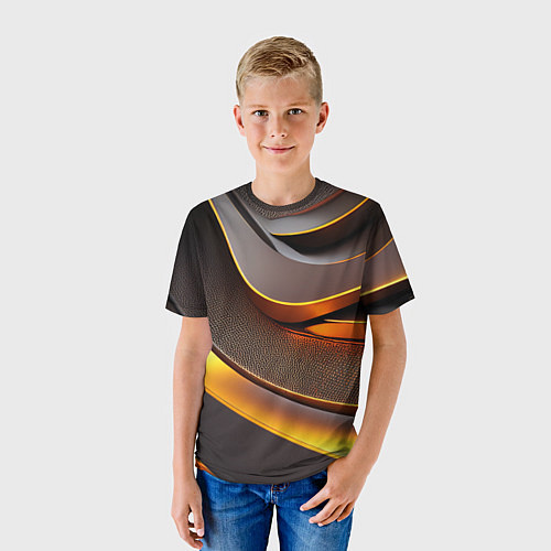 Детская футболка Светящийся карбон / 3D-принт – фото 3