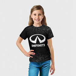Футболка детская Infiniti с потертостями на темном фоне, цвет: 3D-принт — фото 2