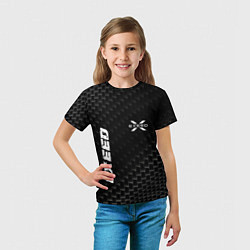 Футболка детская Exeed карбоновый фон, цвет: 3D-принт — фото 2