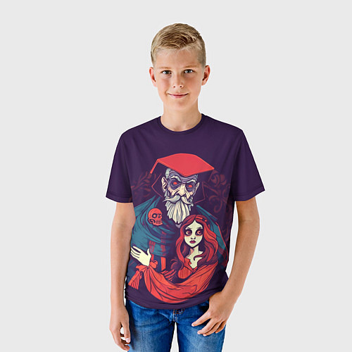 Детская футболка Девушка и злой колдун / 3D-принт – фото 3