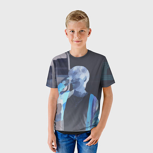 Детская футболка Потрет Тэхена маслом / 3D-принт – фото 3