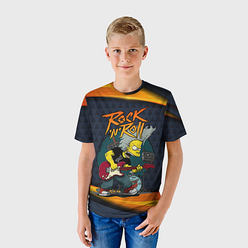 Детская футболка Simpsons RocknRoll / 3D-принт – фото 3