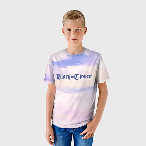 Детская футболка Black Clover sky clouds / 3D-принт – фото 3