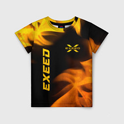 Футболка детская Exeed - gold gradient: надпись, символ, цвет: 3D-принт