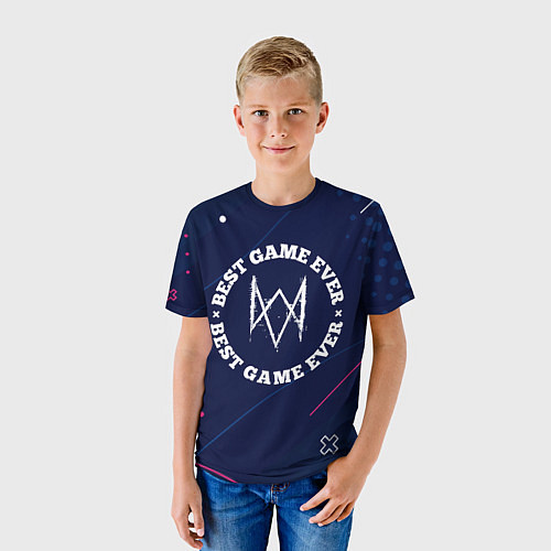 Детская футболка Символ Watch Dogs и надпись best game ever / 3D-принт – фото 3