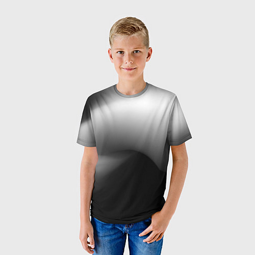 Детская футболка Градиент черный / 3D-принт – фото 3