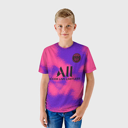 Детская футболка Килиан Мбаппе форма ПСЖ четвертая / 3D-принт – фото 3