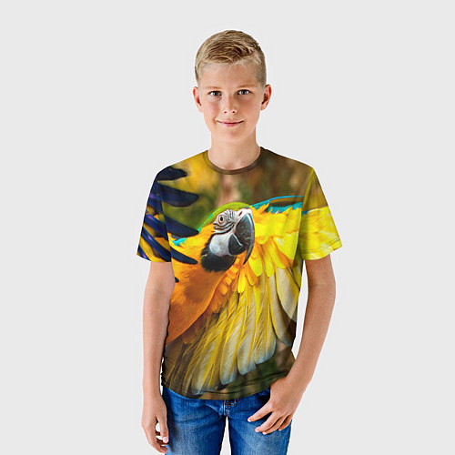Детская футболка Взлёт попугая / 3D-принт – фото 3