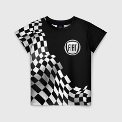 Футболка детская Fiat racing flag, цвет: 3D-принт