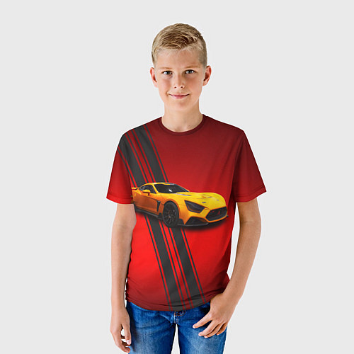 Детская футболка Российский гиперкар Flanker F / 3D-принт – фото 3