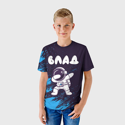 Детская футболка Влад космонавт даб / 3D-принт – фото 3