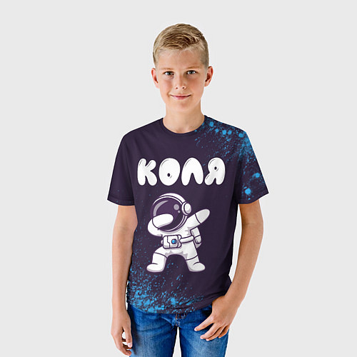 Детская футболка Коля космонавт даб / 3D-принт – фото 3