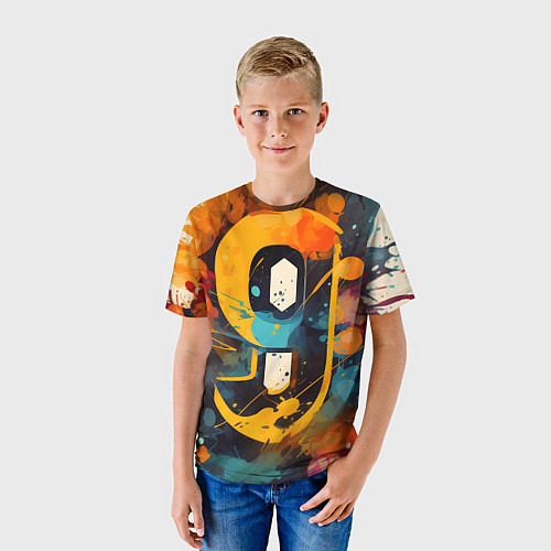 Детская футболка Девять / 3D-принт – фото 3