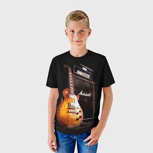 Детская футболка Рокерская гитара / 3D-принт – фото 3