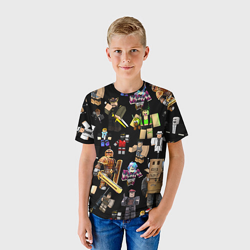 Детская футболка Роблокс и его персонажи / 3D-принт – фото 3