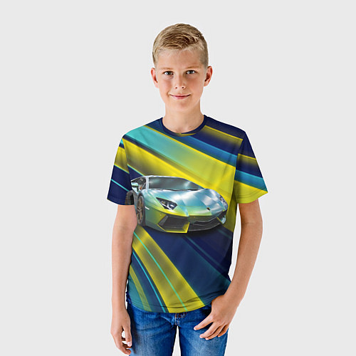 Детская футболка Суперкар Lamborghini Reventon / 3D-принт – фото 3