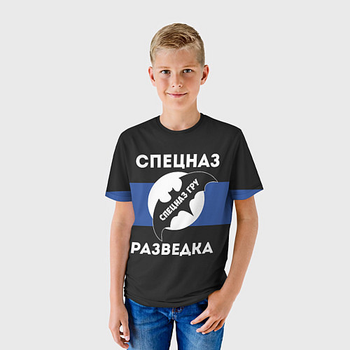 Детская футболка Спецназ ГРУ - разведка / 3D-принт – фото 3