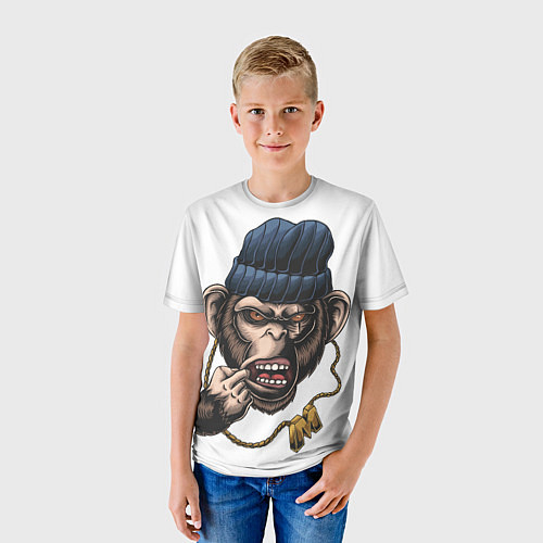Детская футболка Макака гангстер / 3D-принт – фото 3
