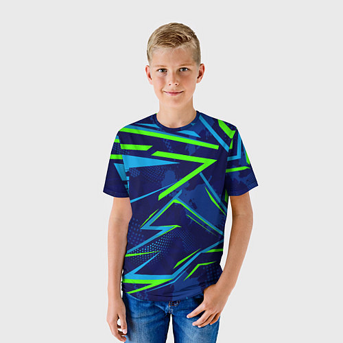 Детская футболка Текстурный грандж / 3D-принт – фото 3