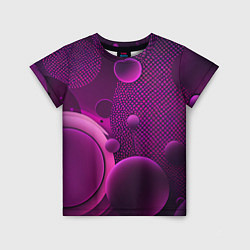 Футболка детская Фиолетовые шары, цвет: 3D-принт