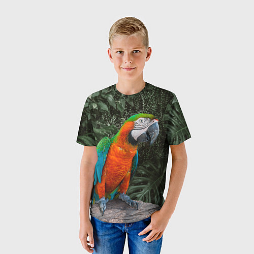 Детская футболка Попугай Макао / 3D-принт – фото 3