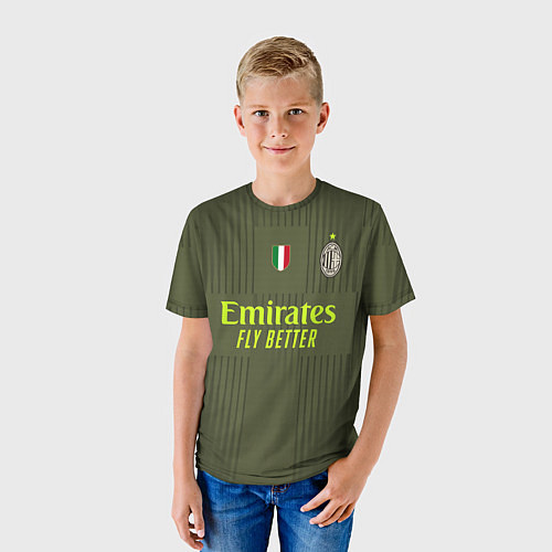 Детская футболка Златан Ибрагимович Милан форма 2223 третья / 3D-принт – фото 3