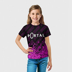 Футболка детская Portal pro gaming: символ сверху, цвет: 3D-принт — фото 2