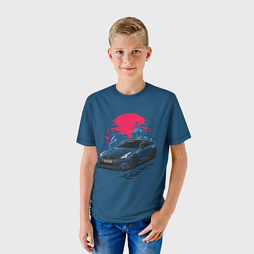 Детская футболка Nissan GTR Godzilla / 3D-принт – фото 3