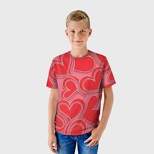 Детская футболка Love hearts / 3D-принт – фото 3