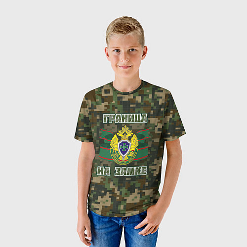 Детская футболка Граница на замке День пограничника Overprint / 3D-принт – фото 3