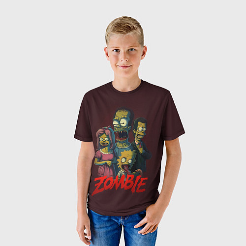 Детская футболка Симпсоны зомби / 3D-принт – фото 3