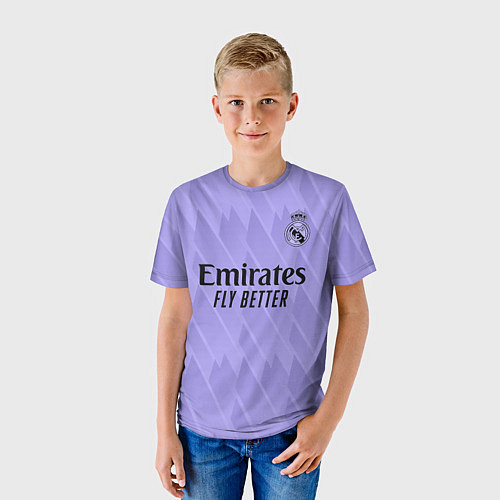 Детская футболка Винисиус Жуниор Реал Мадрид форма 2223 гостевая / 3D-принт – фото 3