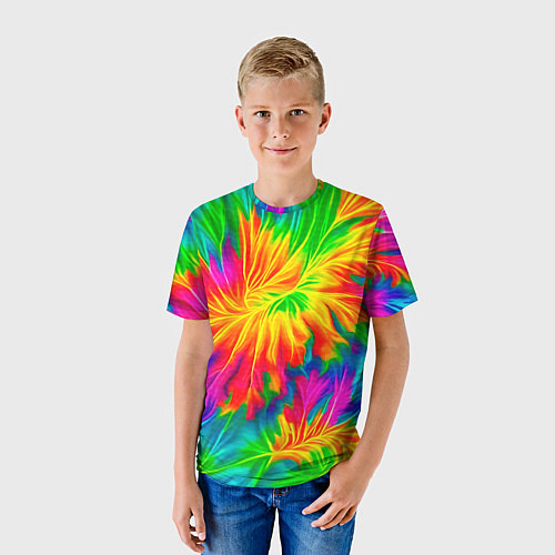 Детская футболка Тай-дай кислотные краски / 3D-принт – фото 3