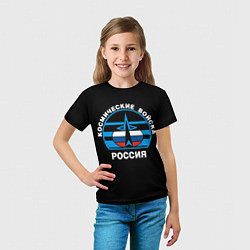 Футболка детская Космические войска России, цвет: 3D-принт — фото 2