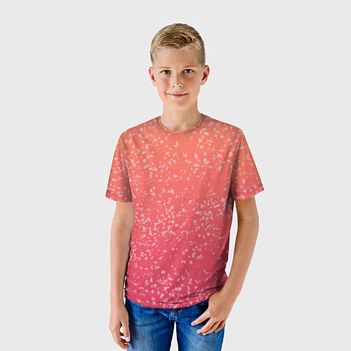 Детская футболка Абстракция персиковый / 3D-принт – фото 3