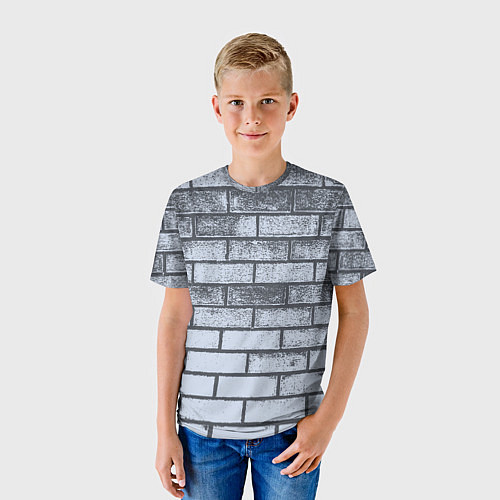 Детская футболка Grey wall / 3D-принт – фото 3