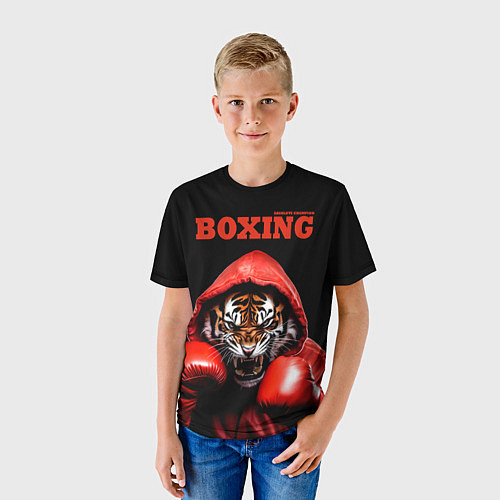 Детская футболка Boxing tiger / 3D-принт – фото 3