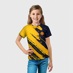 Футболка детская ФК Манчестер Юнайтед эмблема, цвет: 3D-принт — фото 2