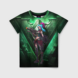 Футболка детская Jinx art arcane league of legends, цвет: 3D-принт