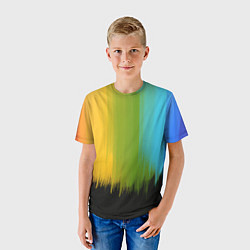 Футболка детская Летняя радуга, цвет: 3D-принт — фото 2