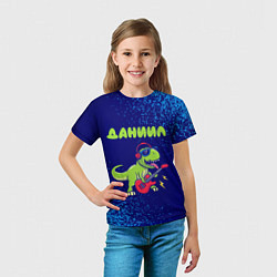 Футболка детская Даниил рокозавр, цвет: 3D-принт — фото 2