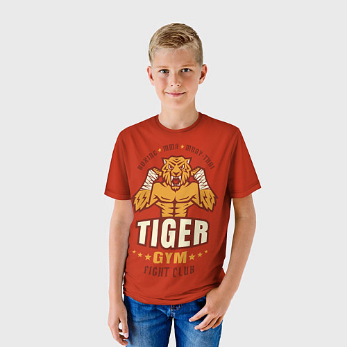 Детская футболка Tiger - боец / 3D-принт – фото 3