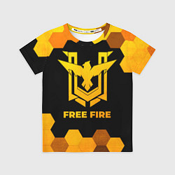 Футболка детская Free Fire - gold gradient, цвет: 3D-принт