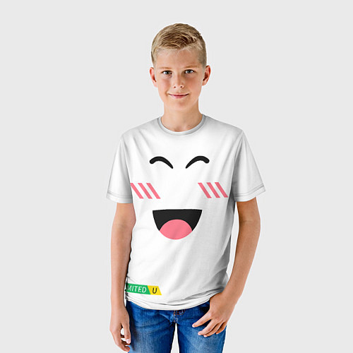 Детская футболка Roblox Super Happy Face / 3D-принт – фото 3