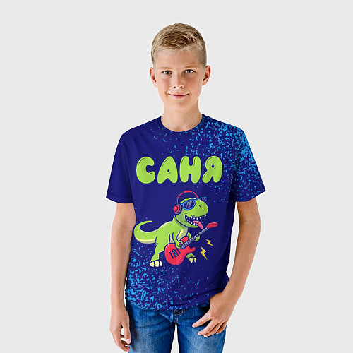 Детская футболка Саня рокозавр / 3D-принт – фото 3
