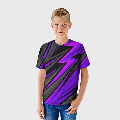 Детская футболка Спорт униформа - пурпурный / 3D-принт – фото 3