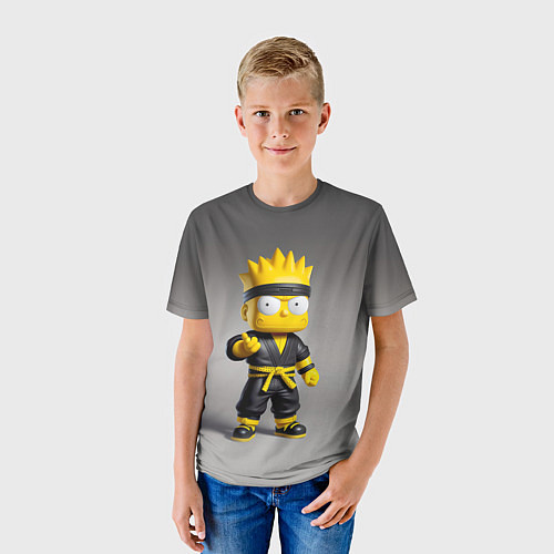 Детская футболка Bart Simpson - ninja - Japan / 3D-принт – фото 3