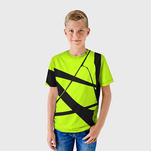 Детская футболка Звезда - лаймовый и черный - Хуф и Ся - дополнение / 3D-принт – фото 3